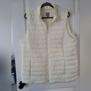Jjill Women's Off-White Quilted Vest